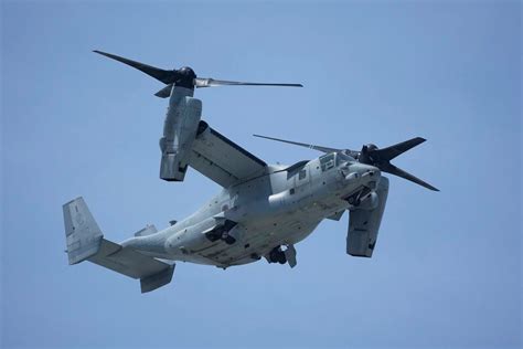 U.S. Air Force Osprey crashes off Japan during training mission, killing at least 1 of 8 on board